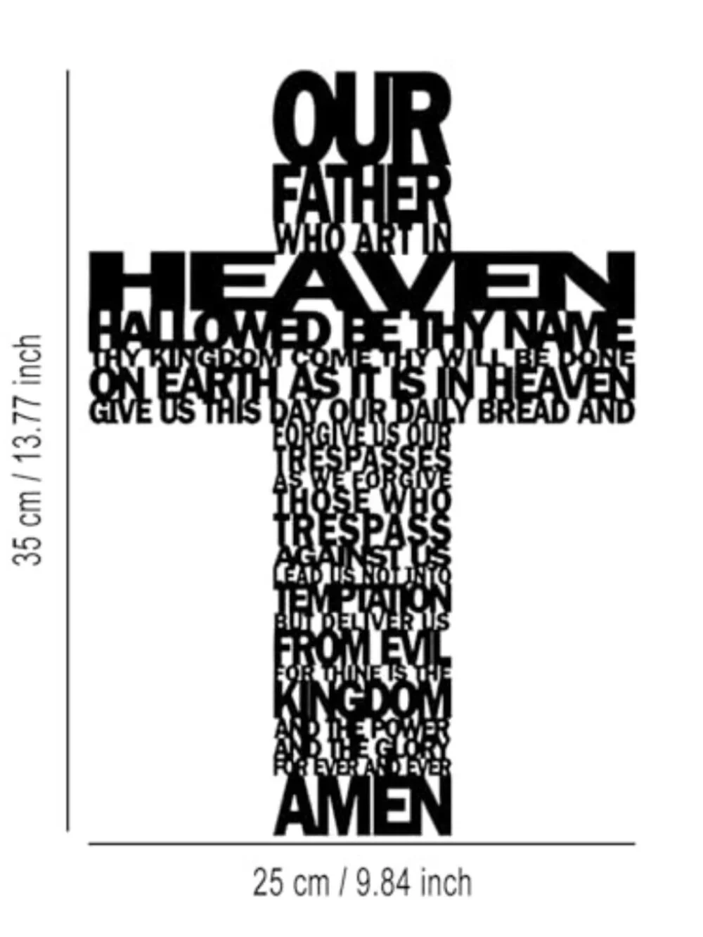 BRAND NEW Metal Cross Wall